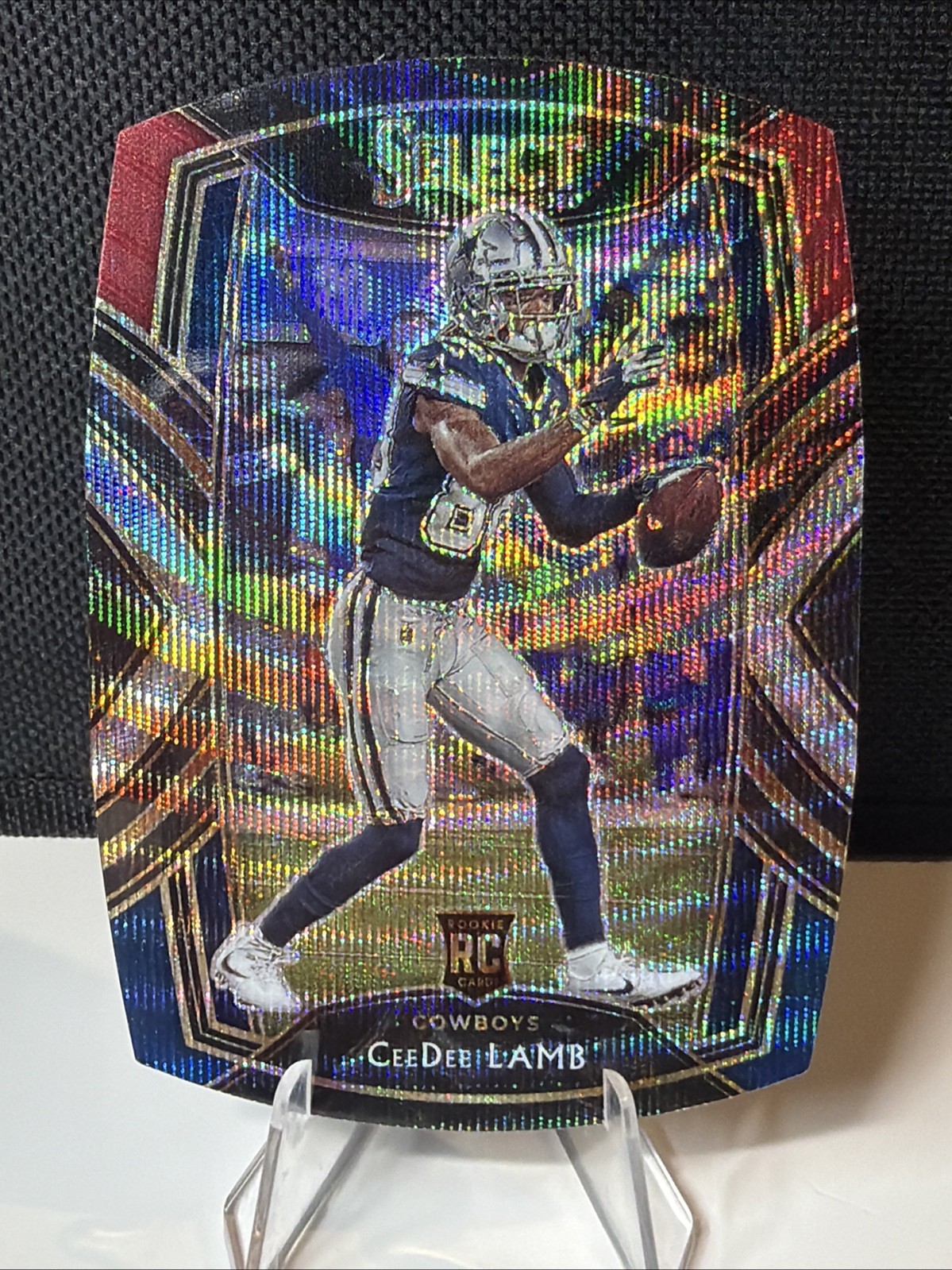2020 Panini Select CeeDee Lamb #257 Club Level TriColor Prizm Die-Cut RC Cowboys