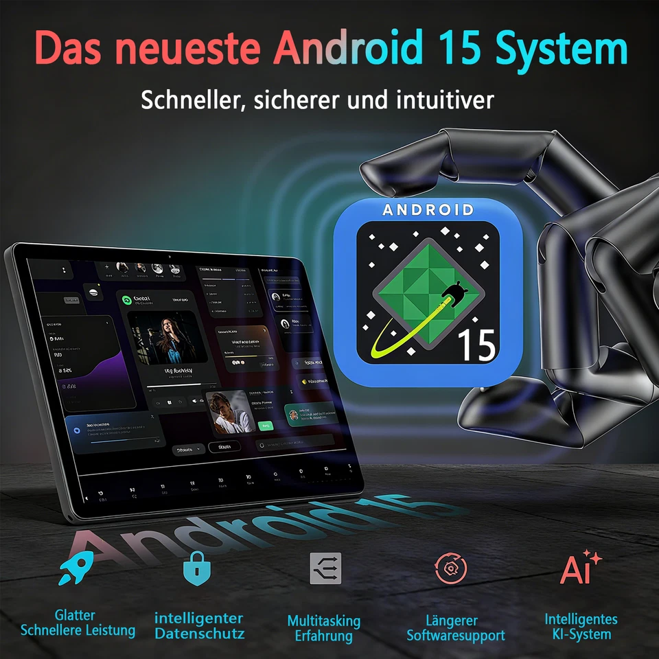 2025 Neu Tablet Android 15 22GB RAM+256GB 8000mAh 10 Zoll 5MP+8MP UNISOC T606 - Bild 3 von 4