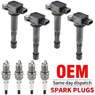 Ignition Coil Pack & Spark Plug Kit 4X For 2004-2008 Acura TSX 2.4L CSX RSX
