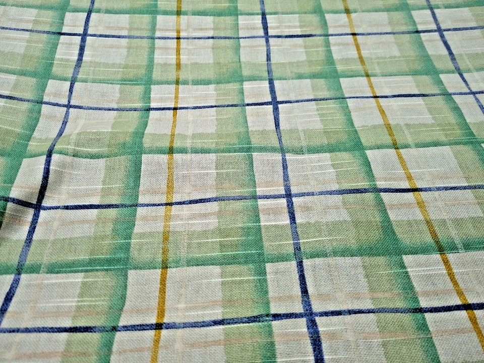 Vintage Cranston Home Lintex Citrus Plaid 100% Cotton BTY Heavier Fabric 2003 - Image 2 of 4