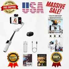 Seamless Video Gimbal Stabilizer with AI Tracking  7-8 Hour Battery - White