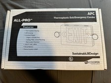 New Cooper APC Thermoplastic Exit Emergency Combo Green LED Sign APC7G