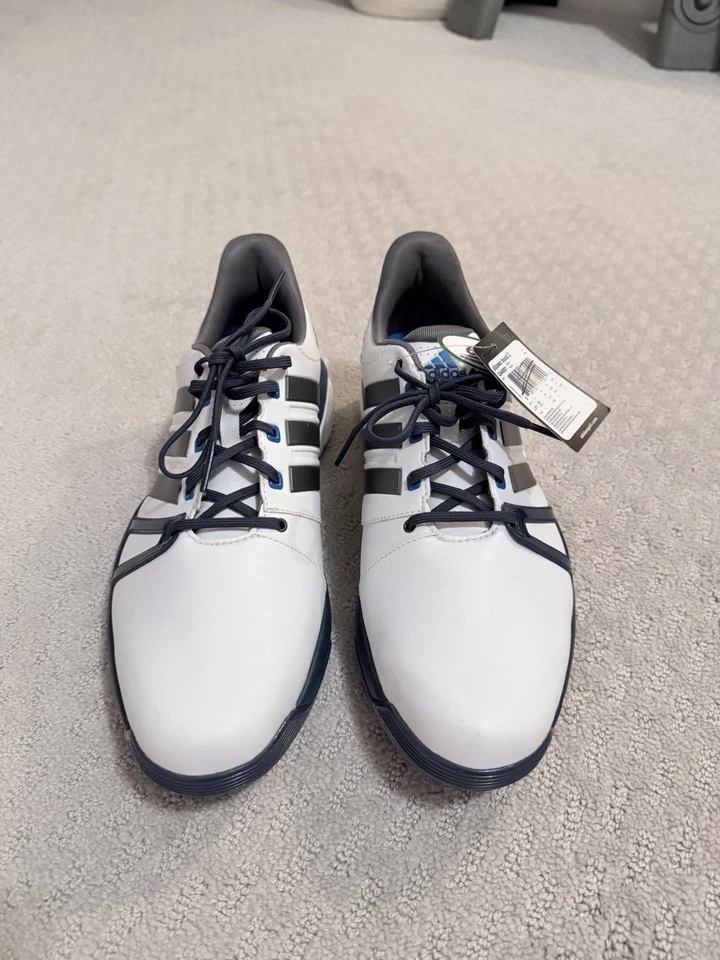 NUEVO CON ETIQUETAS Adidas AdiPower Boost 2 Zapatos de Golf para Hombre Talla 11.5 Blanco Azul Marino Foto 4 de 4