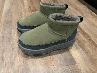 UGG Venture Daze Ultra Mini Olive Green Boots 1158200 Women's Sz 10 / Mens Sz 9