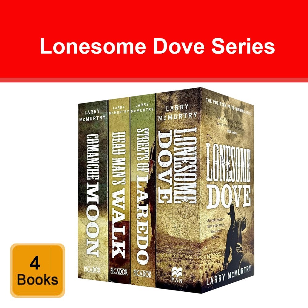 Lonesome Dove Series 4 Books Collection Set by Larry McMurtry Comanche Moon