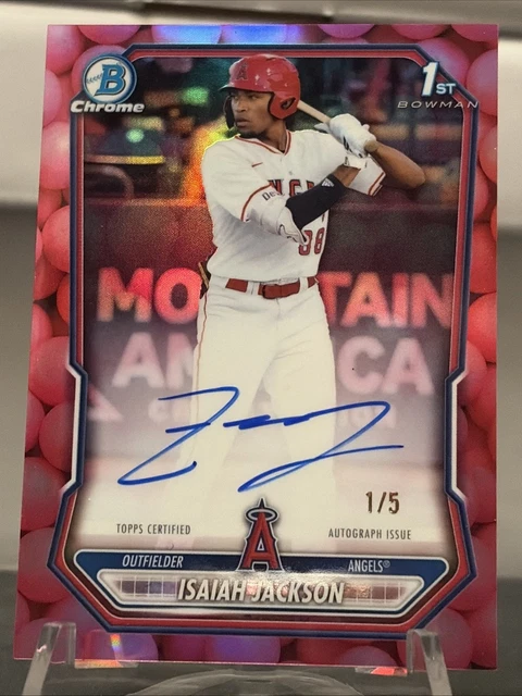 /5 ISAIAH JACKSON 1ST 2026 BOWMAN #CPA-IJ BUBBLE GUM REF SNACK PACK AUTO! ANGELS