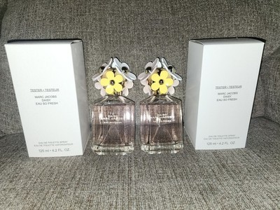 LOT OF TWO NEW MARC JACOBS DAISY EAU SO FRESH EAU DE TOILETTE 4.2oz (TESTERS)