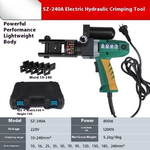 220V Plug-in Hydraulic Pliers YZ240A Electric Crimping Pliers Small Portable - Picture 26 of 36