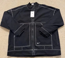 Nike Oversized Graphic Cargo Jacket Black Sz M 95 Coat Authentic NWT New