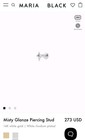 Maria Black Misty Glanze Piercing Stud 5mm White Gold 5mm Back Piece NIB — photo 9