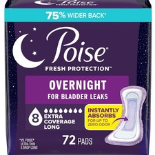 Overnight Incontinence Postpartum Pads for Bladder Leaks, 8 Drop Extra Cove...