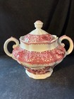 Spode Copeland Camilla Red Scalloped Covered Sugar Bowl — photo 2