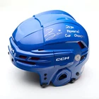 Zayne Parekh Signed Blue CCM Hockey Helmet with Memorial Cup Inscription