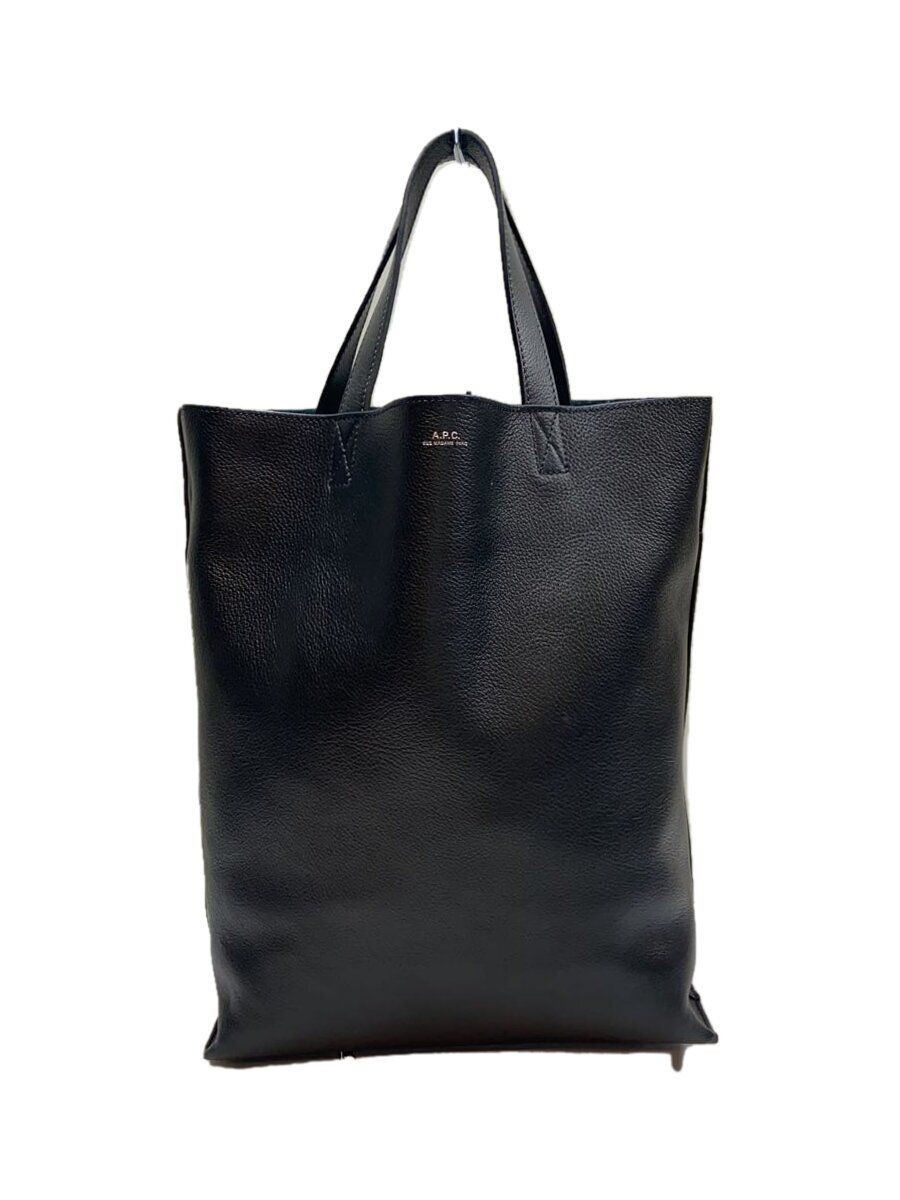 A.P.C. tote bag Cabas Maiko Medium leather Black Used | eBay