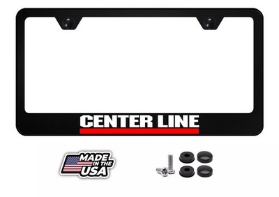 Center Line Wheels License Plate Frame | Black Metal | Street Racing USA Perform