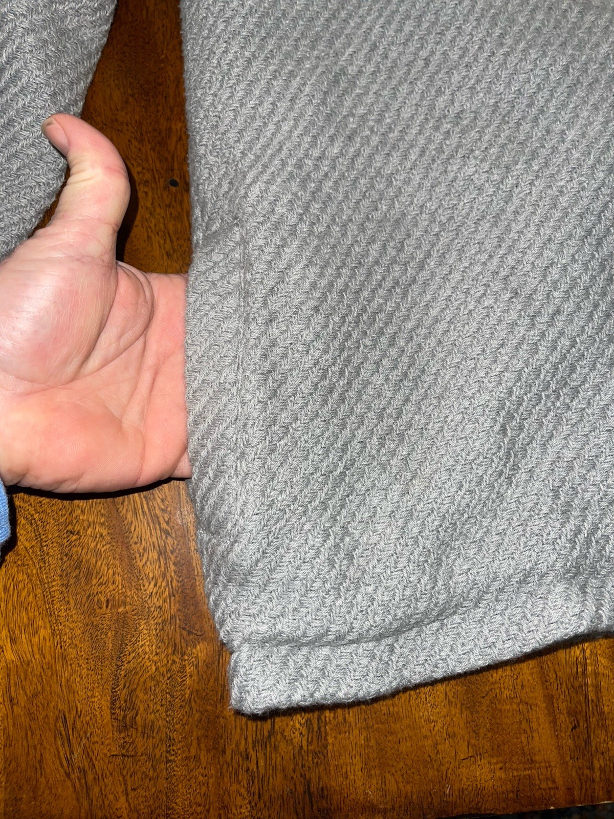 Outerknown Solid Gray Lined Cloud Weave Shirt Jac… - image 6