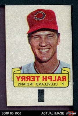 1966 Topps Rub Offs  Ralph Terry  Indians 6 - EX/MT