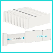 Drawer Dividers for Clothes 8 Pack, Adjustable 4" High Expandable from 11.3"-...