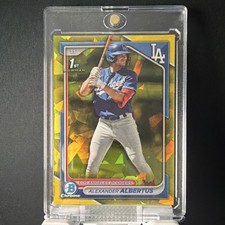 2024 Bowman Chrome Sapphire Alexander Albertus Yellow #BCP-156 Dodgers