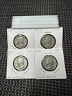 4 silver washington quarters lot