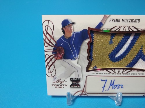 Frank Mozzicato Auto Patch Kansas City Royals 2021 Leaf Trinity spedizione gratuita - Foto 4 di 8