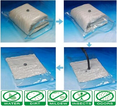 10 PACK XL Space Saver Extra Large Vacuum Seal Storage Bag ZIPLOCK  Organizer Bag 797112833946