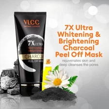 VLCC 7X Ultra Whitening & Brightening Charcoal Peel Off Mask 100gm Free Ship