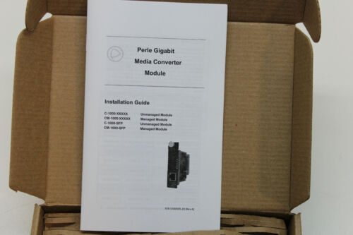 Adaptador de fibra Perle C-1000-S2SC10 SC convertidor de medios SC a Gigabit nuevo en caja - Imagen 4 de 7