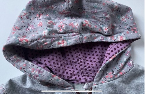 Matilda Jane 435 Girl's Sz 14 Once Upon A Time Jacket Peplum Hooded Gray Purple - Picture 6 of 10