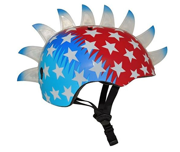 Raskullz Mohawk Helmet Red White & Blue Patriotic Kids Age 5 - 8