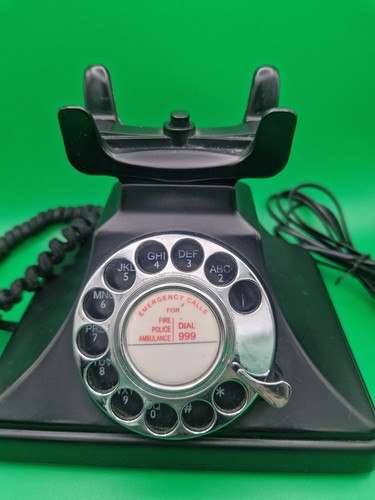 Teléfono con marcación retro estilo vintage negro GPO 200 - Imagen 7 de 13