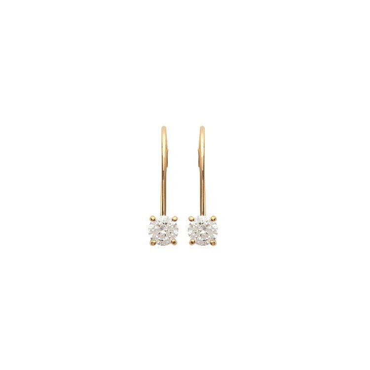 Boucles d'oreilles Dormeuses en Or 18K et Cristaux Zirconium - Éclat Éternel