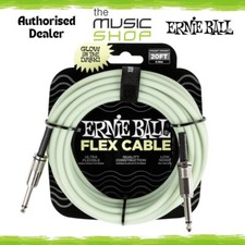 Ernie Ball Flex 20ft Glow in the Dark Instrument (Guitar) Cable S/S - 6437