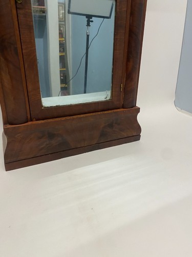Antico Daniel Pratt Jr. Orologio da mensola a mantello in legno con specchio da riparare C.1839 - Foto 9 di 22
