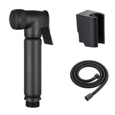 Black Bathroom Hand Held Bidet Sprayer Toilet Handheld Shattaf Spray Head Set