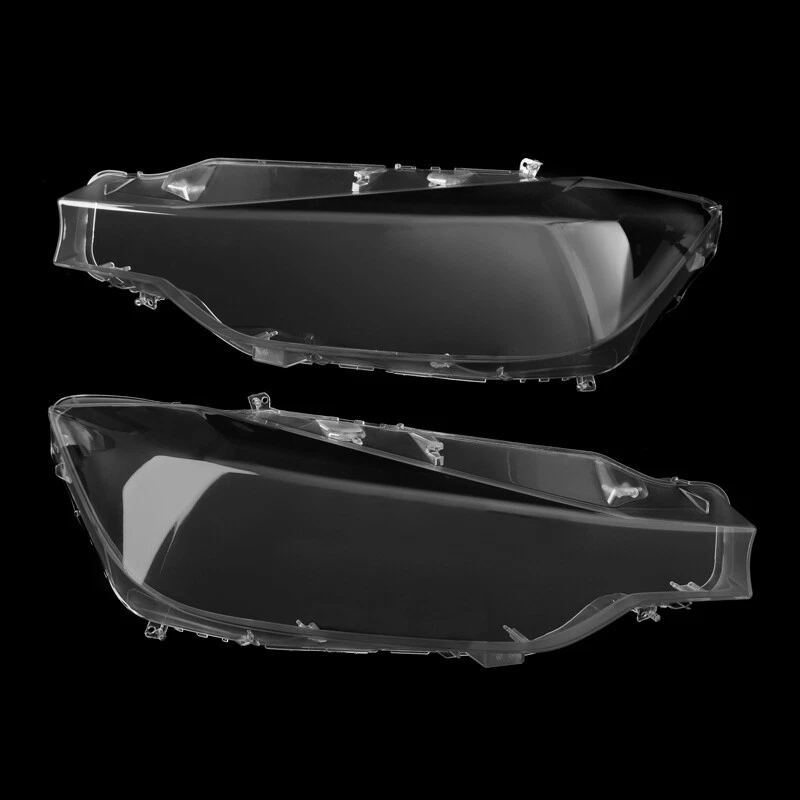 Par de cubiertas de lente de faros aptas para BMW Serie 3 F30 328i 320i 325i 2013 2014 2015 Foto 2 de 4