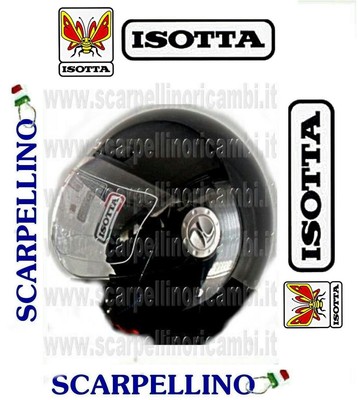 CASCO ISOTTA DEMI-JET CON VISIERA - HELMETS - HELMET - TAGLIA M - COLORE  NERO | eBay