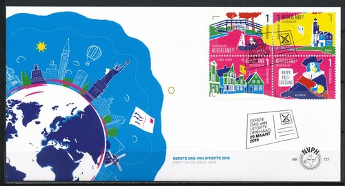NEDERLAND ONBESCHREVEN FDC E-727 - TOERISME IN NEDERLAND 'POSTCROSSING' - Afbeelding 2 van 2