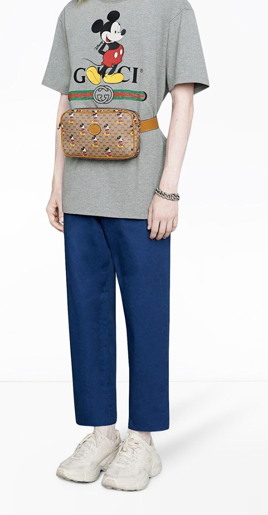 Gucci Disney x Mickey Mouse Belt Fanny Bag 90cm Crossbody