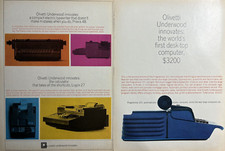 1965 Olivetti Underwood Innova Primo Scrivania Computer Loghi 27 Stampa Vintage Pubblicità