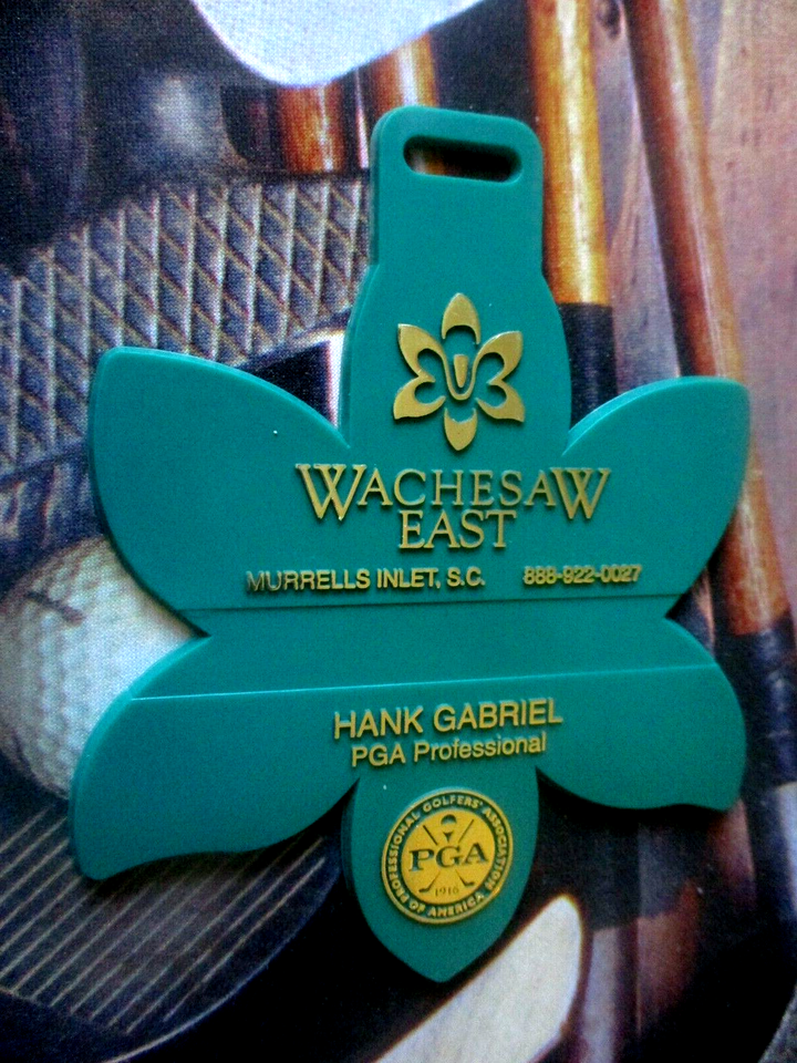 vtg PGA Golf Bag Tag WACHESAW EAST Murrells Inlet Myrtle Beach SC