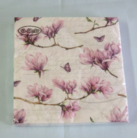 20 Servietten Magnolien Packung Ovp Motivservietten Blumen Schrift BlüTen Ti-Fla