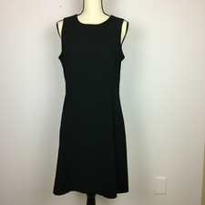 Rafaella A-line Dress Womans Size 10 Black Round Neck Sleeveless Career Church