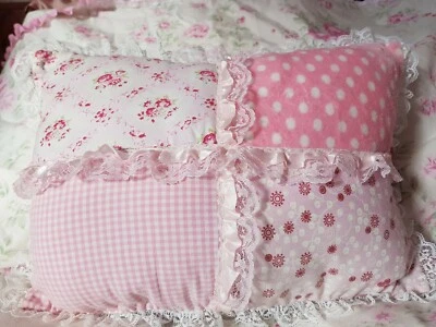 COUSSIN SHABBY CHIC ROSE DÉCOR FLORAL - Photo 1/4