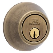 ReliaBilt Antique Brass Single Cylinder Deadbolt NEW OPEN BOX