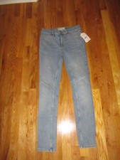NWT Ladies Free People Blue Light Wash Skinny Jeans Size 27S 78