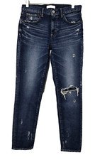 Moussy Vintage Howa Jeans Size 27 Straight Skinny Japan Medium Wash Distressed