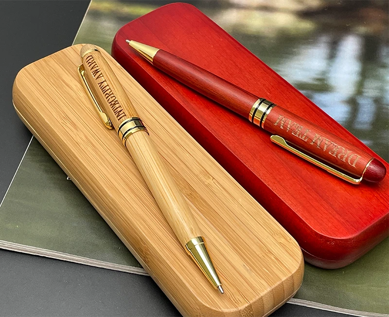 Personalized Wood Ballpoint Pen with Box Executive Custom