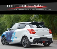 CUP Dachspoiler Ansatz Schwarz FüR Suzuki Swift MK6 Sport VerläNgerung Aufsatz