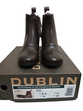 Dublin Elevation II Zip Paddock Boot Brown Short Riding Boots